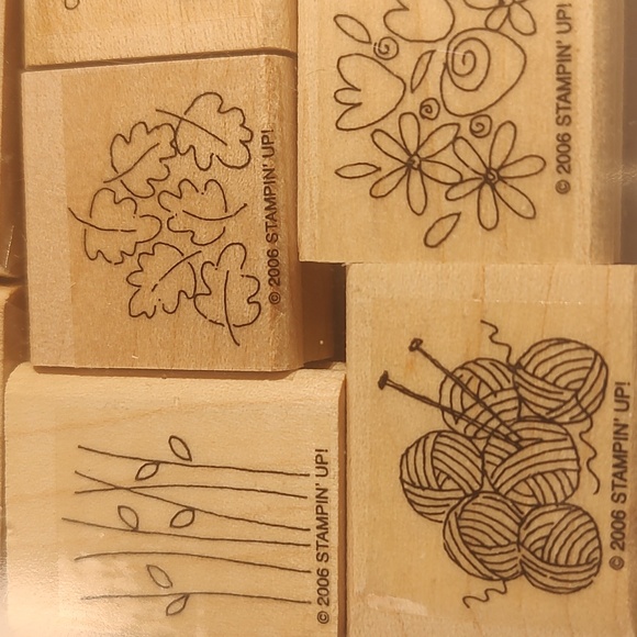 Stampin' Up! Basket Full Of Fun Wood Mounted Rubber Stamp Set Of 13 Stamps - Picture 4 of 7